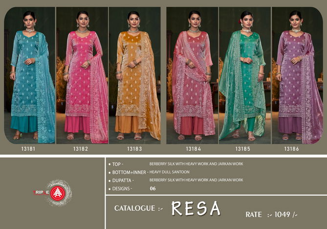 Resa By Triple Aaa Designer Silk Dress Material Wholesale Shop In Surat
